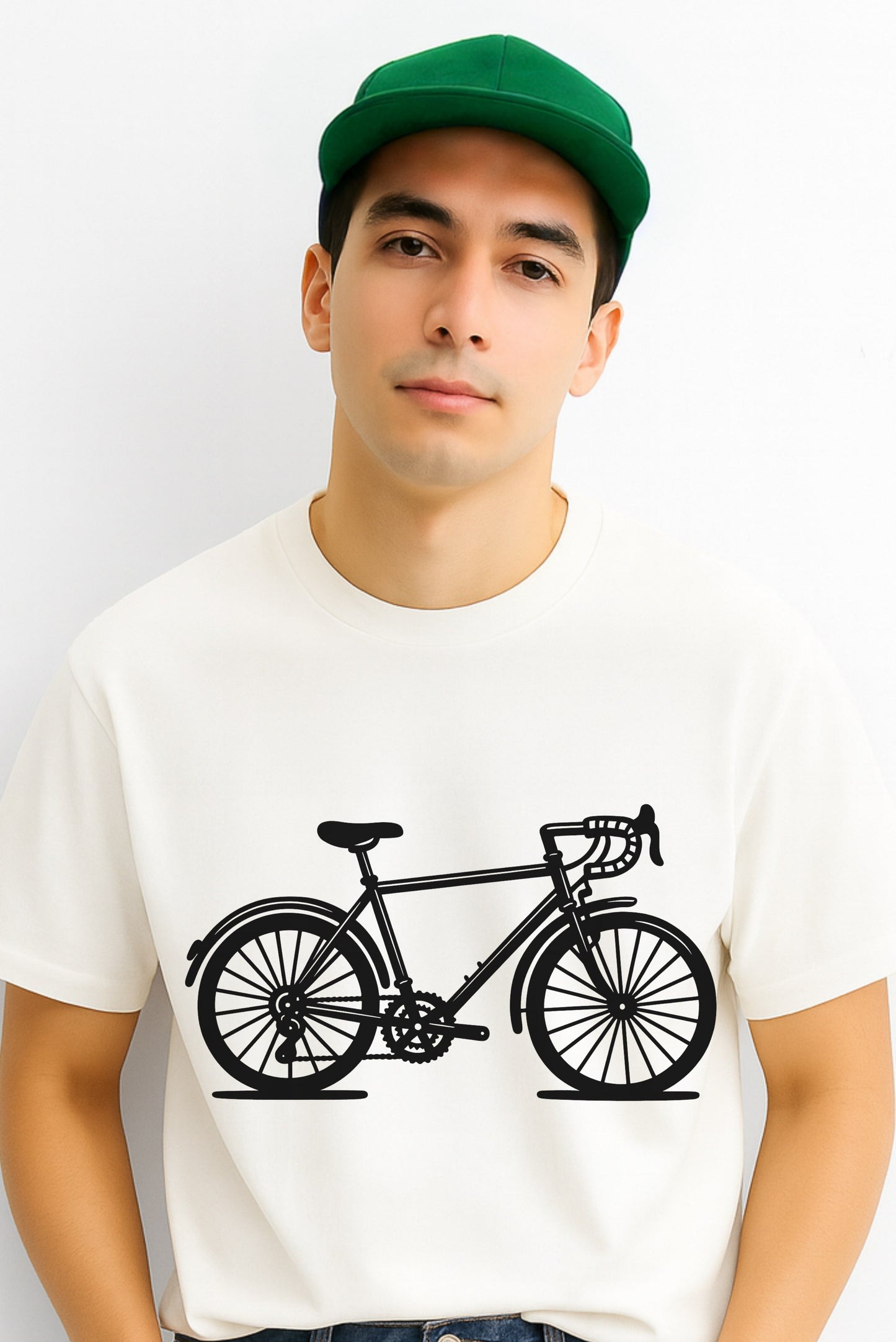 Regular Tee Two Wheels con diseño vintage de bicicleta de ruta DOPAMYN