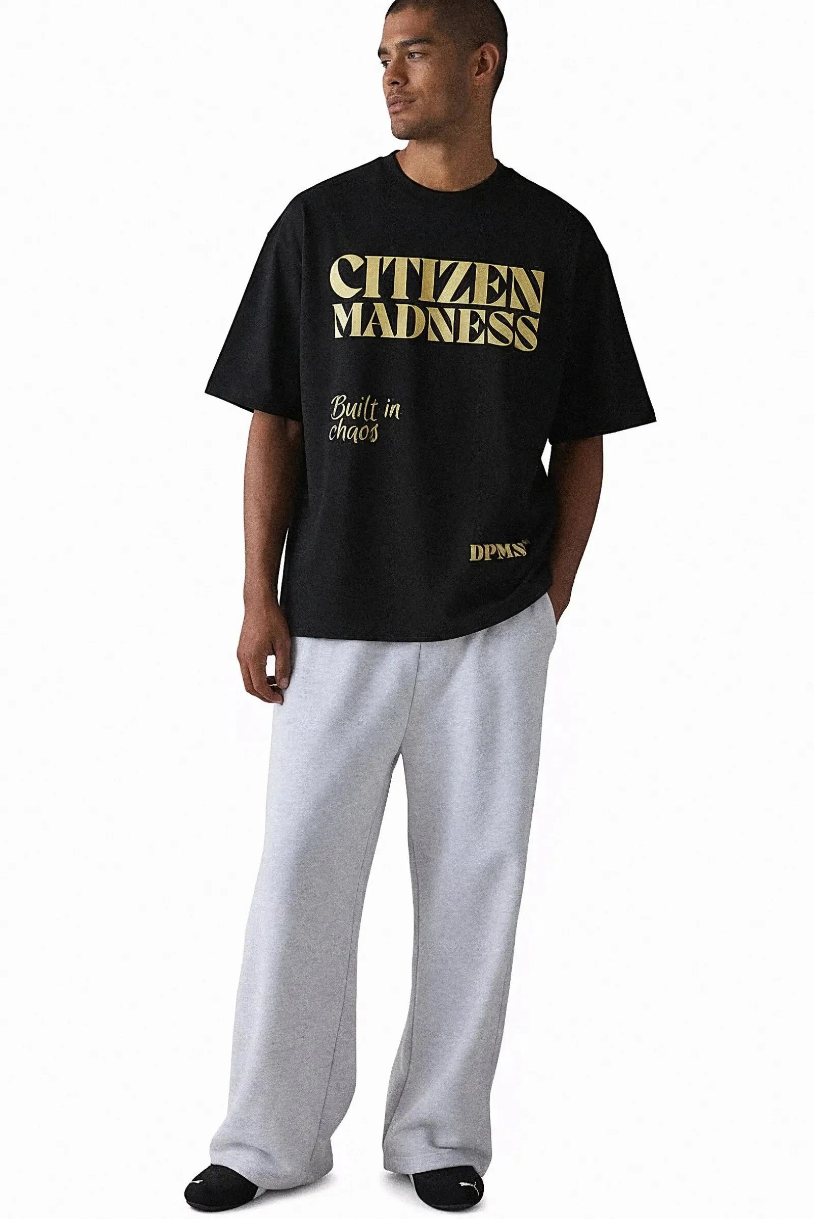 Playera Dopamyn Citizen Madness estilo streetwear corte relajado oversized