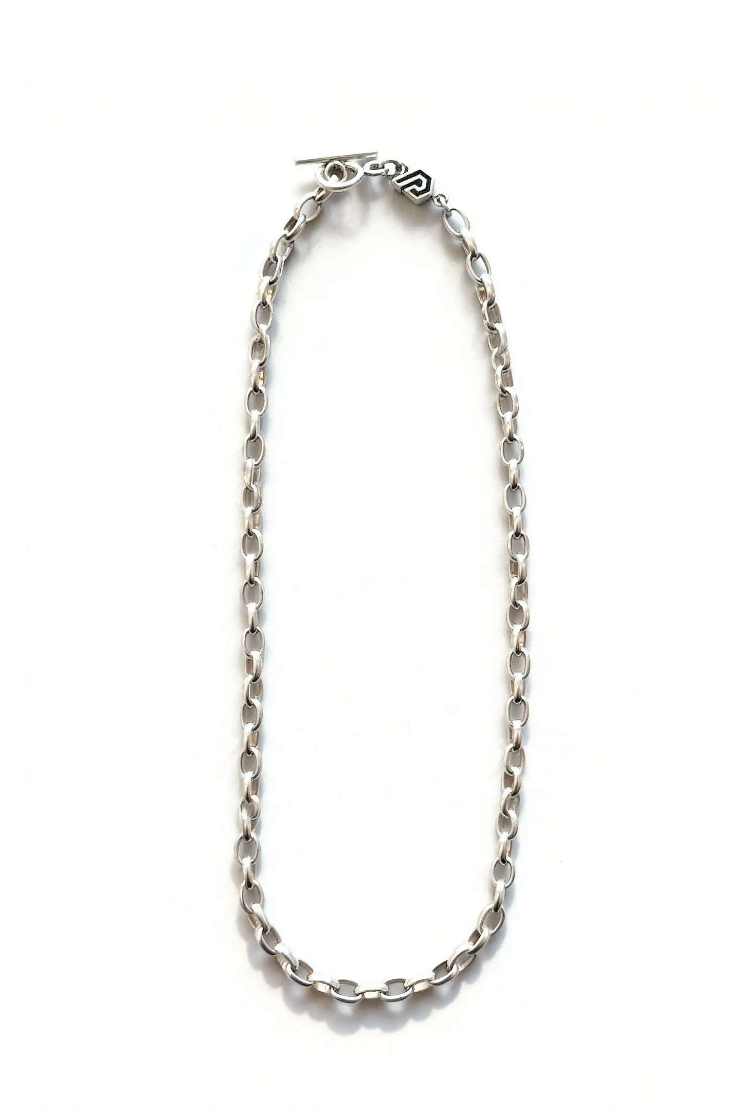 Collar unisex de eslabón grande en plata esterlina, modelo Orbit de Dopamyn