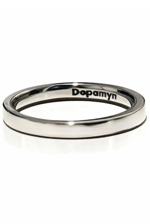 Anillo circulo de la vida unisex de plata DOPAMYN, diseño delgado y minimalista.