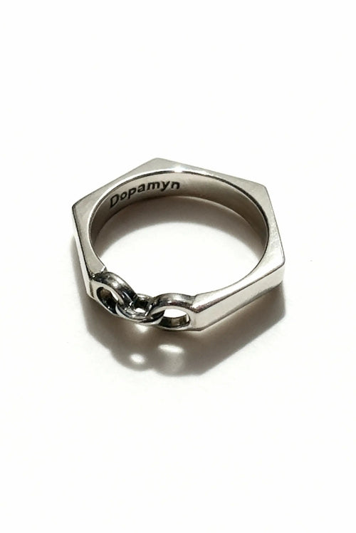 Anillo de eslabones de plata DOPAMYN. Joyería mexicana.