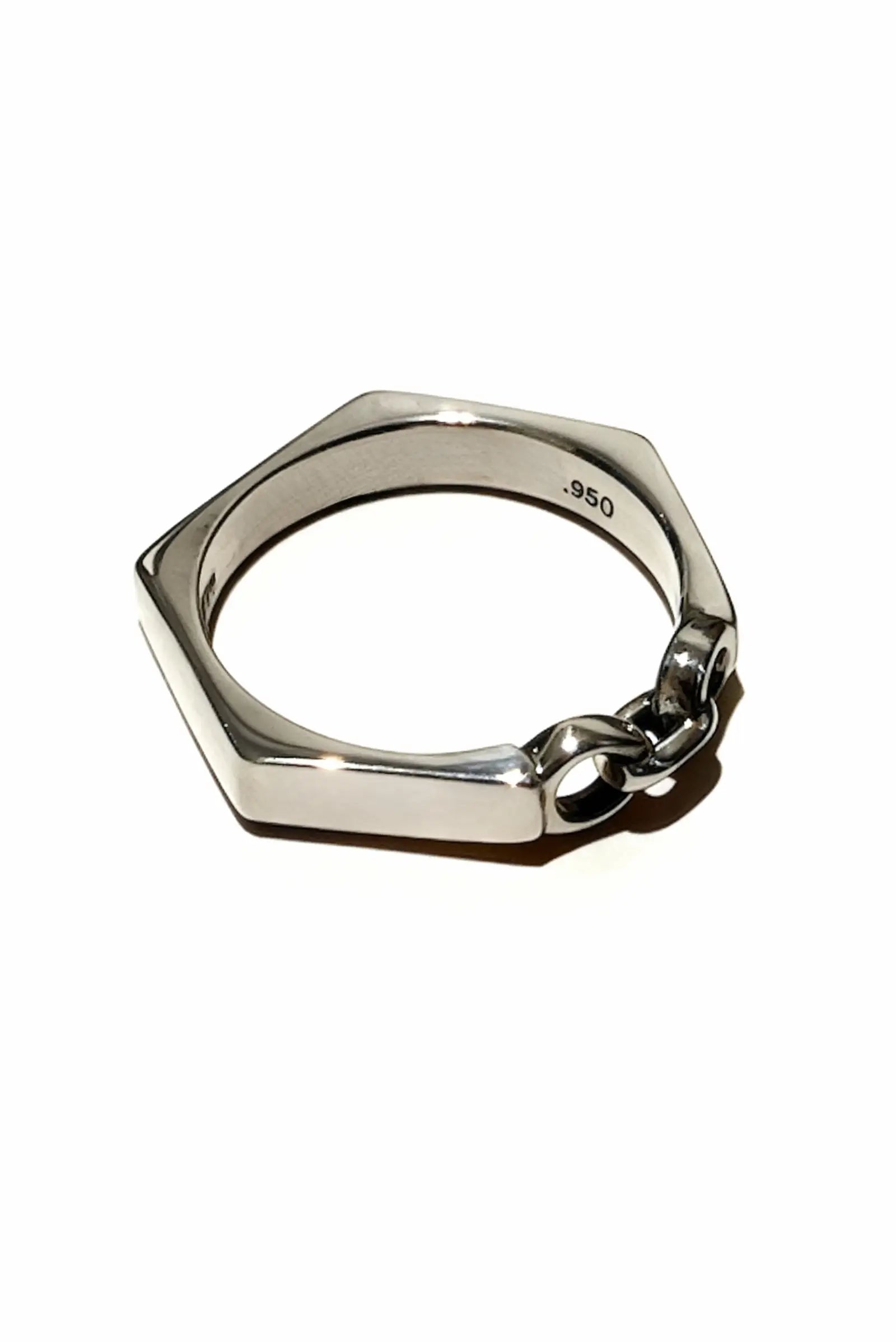 Anillo de eslabones de plata DOPAMYN. Joyería mexicana.