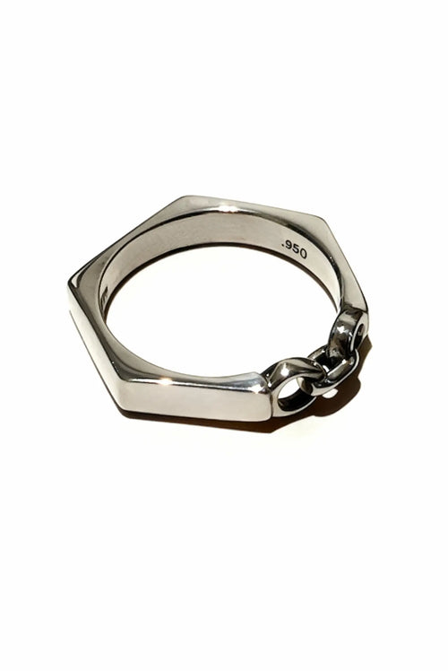 Anillo de eslabones de plata DOPAMYN. Joyería mexicana.