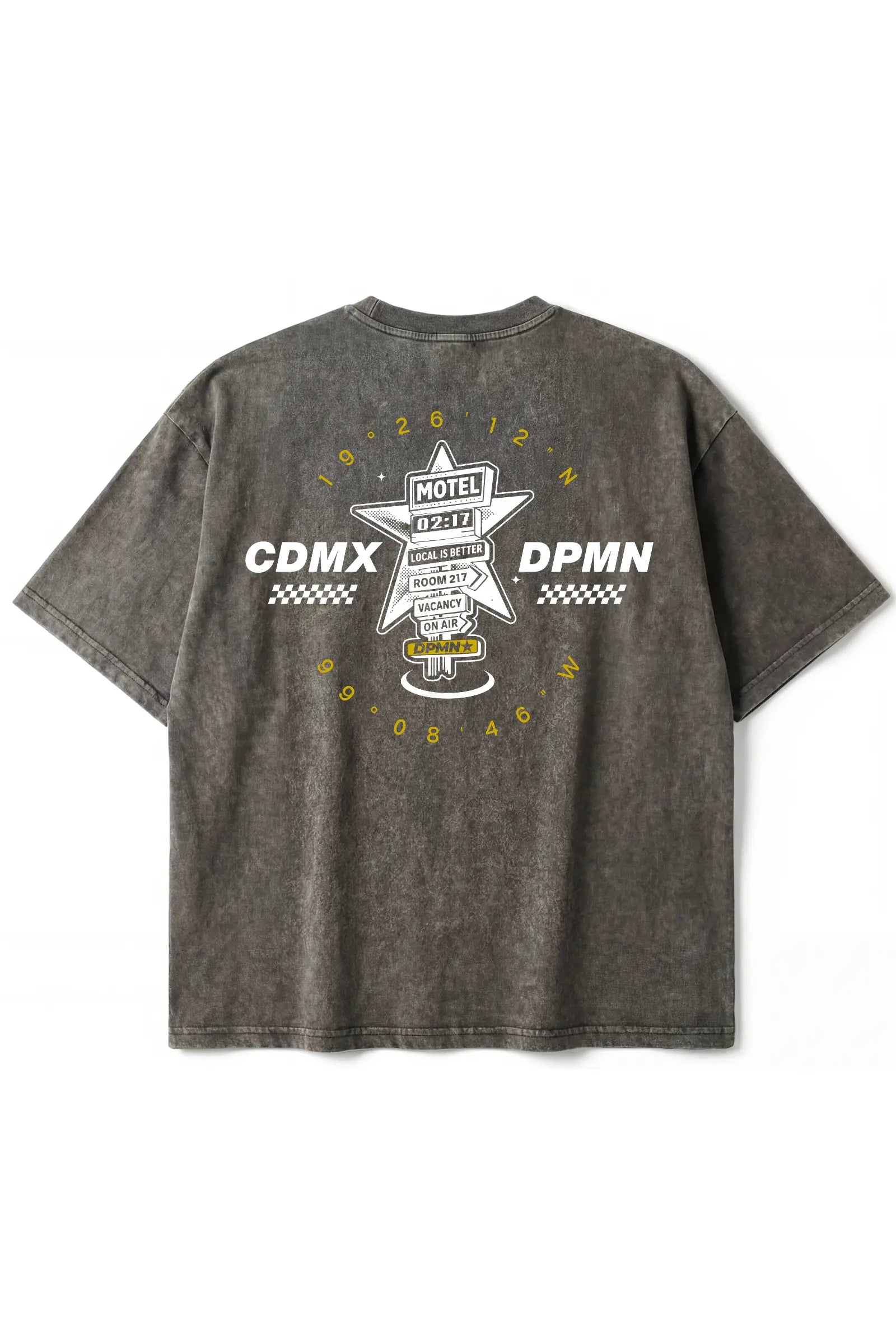 Motel Oversized Tee — Washed Grey