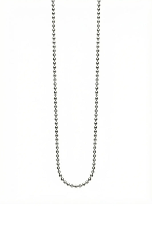 Cadena estilo militar unisex en plata esterlina, acabado pulido o pavonado DOPAMYN