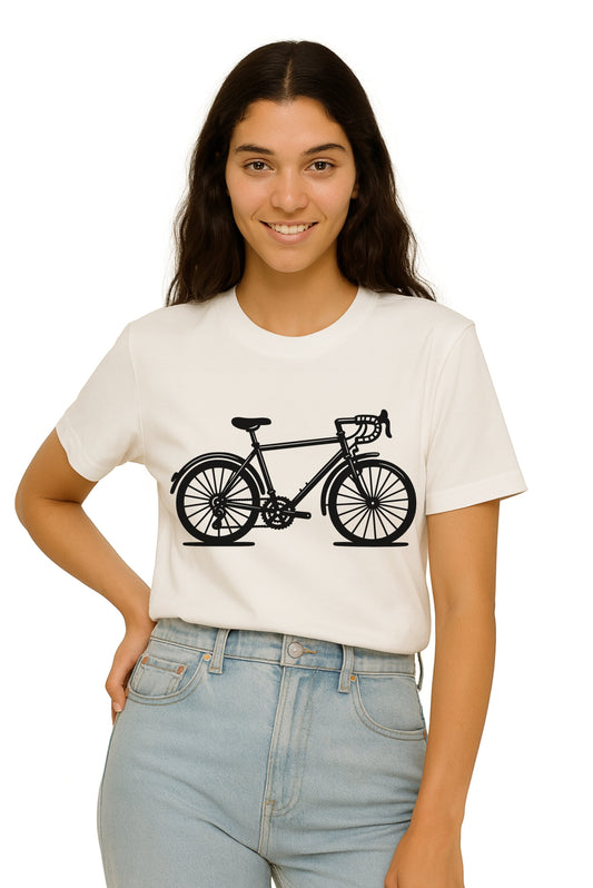 Regular Tee Two Wheels con diseño vintage de bicicleta de ruta DOPAMYN