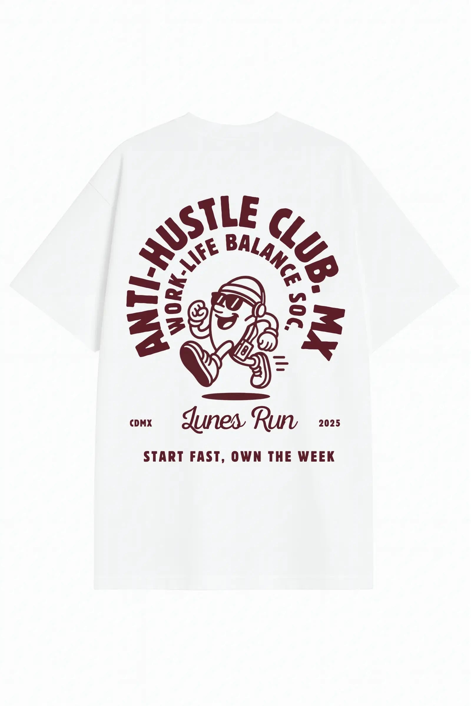 Anti-Hustle Oversized Tee Blanca DOPAMYN