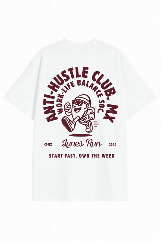 Anti-Hustle Oversized Tee Blanca DOPAMYN