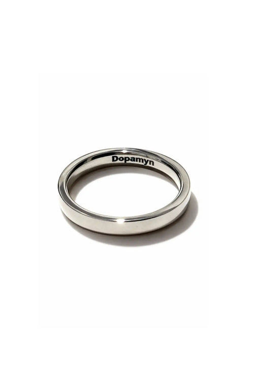 Anillo circulo de la vida unisex de plata DOPAMYN, diseño delgado y minimalista.