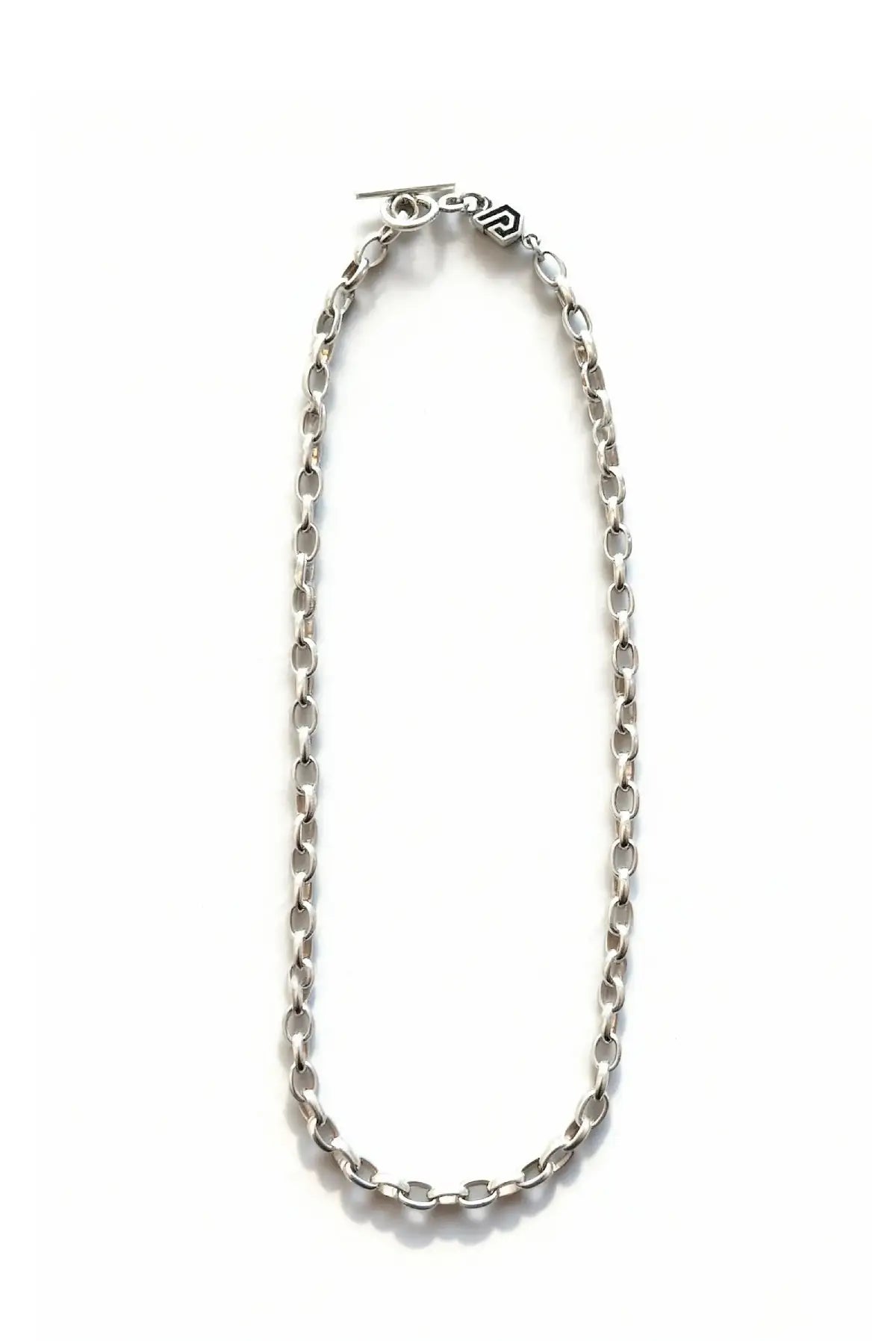 Collar unisex de eslabón grande en plata esterlina, modelo Orbit de Dopamyn