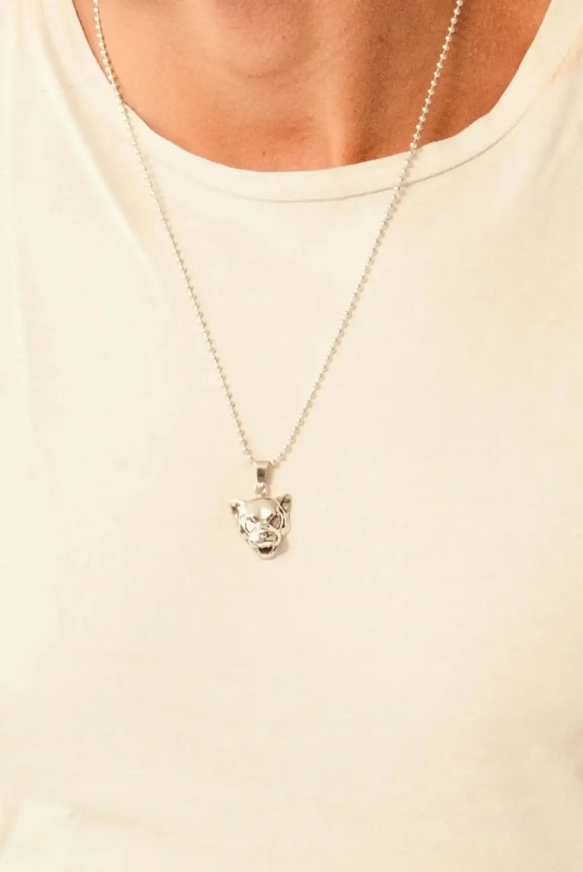 Collar Panther en plata .950 estilo minimalista, artesanal y unisex DOPAMYN