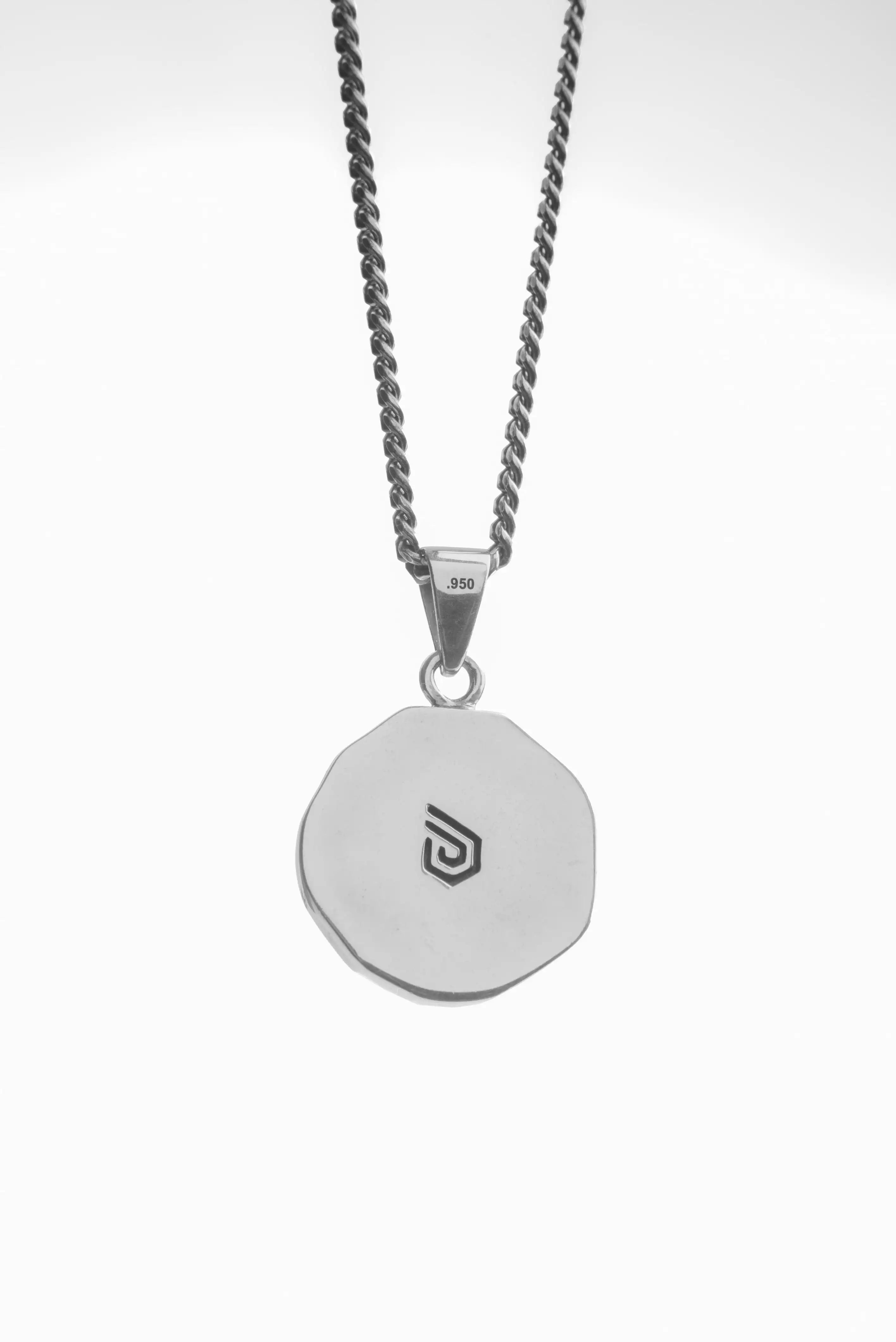 Cadena barbada y colgante Ying Yang en plata esterlina – DOPAMYN