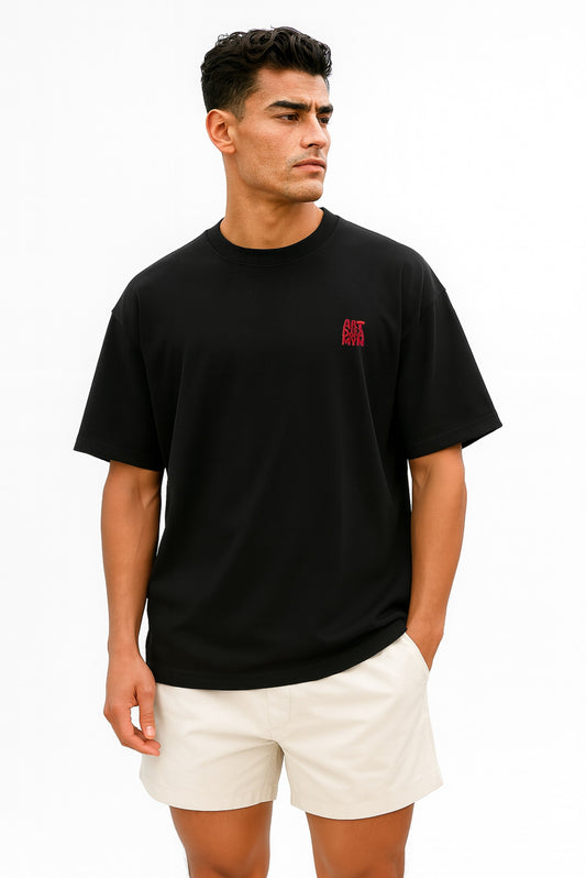Playera oversize negra con diseño Art Is Dopamyn DOPAMYNDOPAMYN
