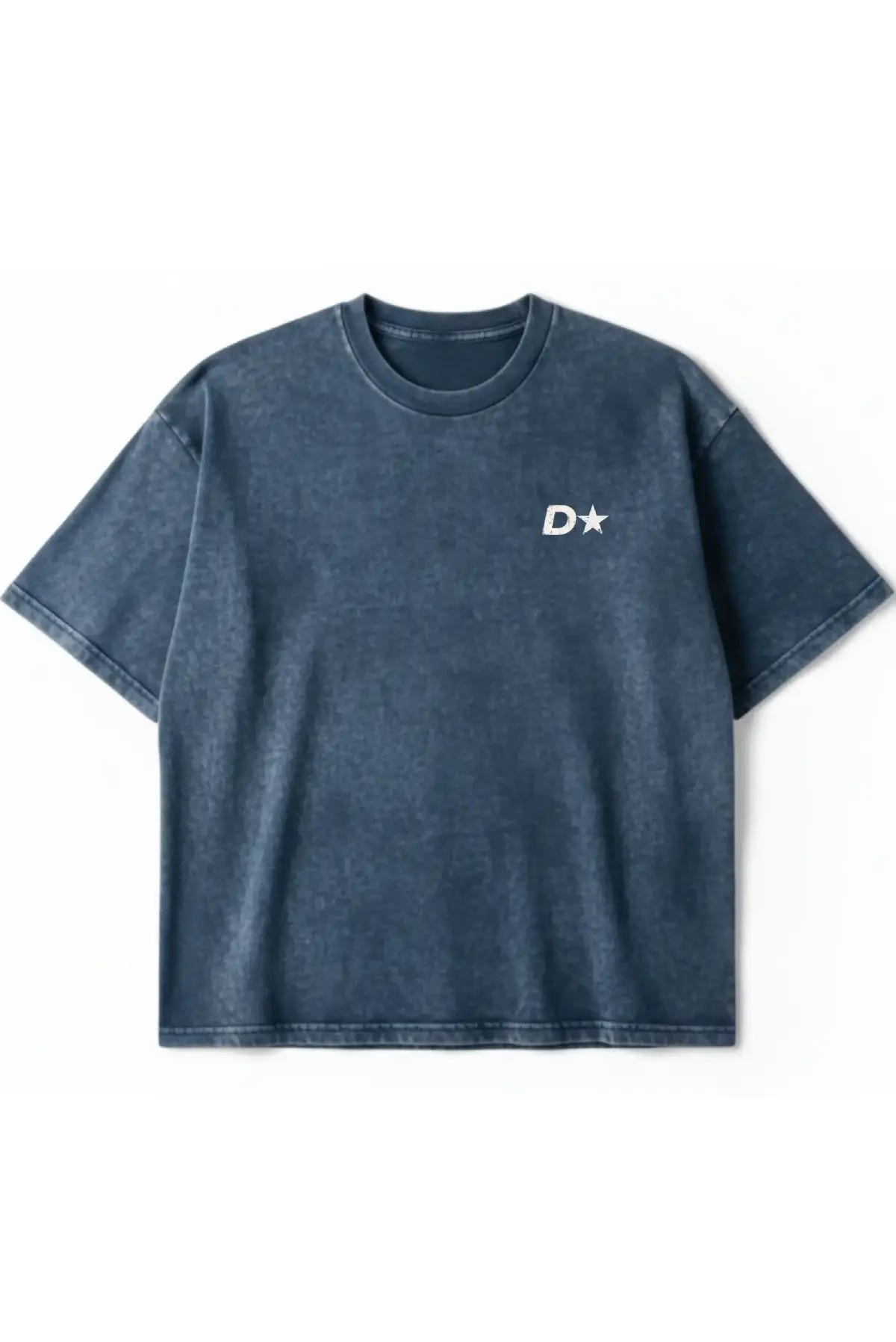 ICON DPMN Semi Oversized Tee Washed Blue puesta, corte semi oversized