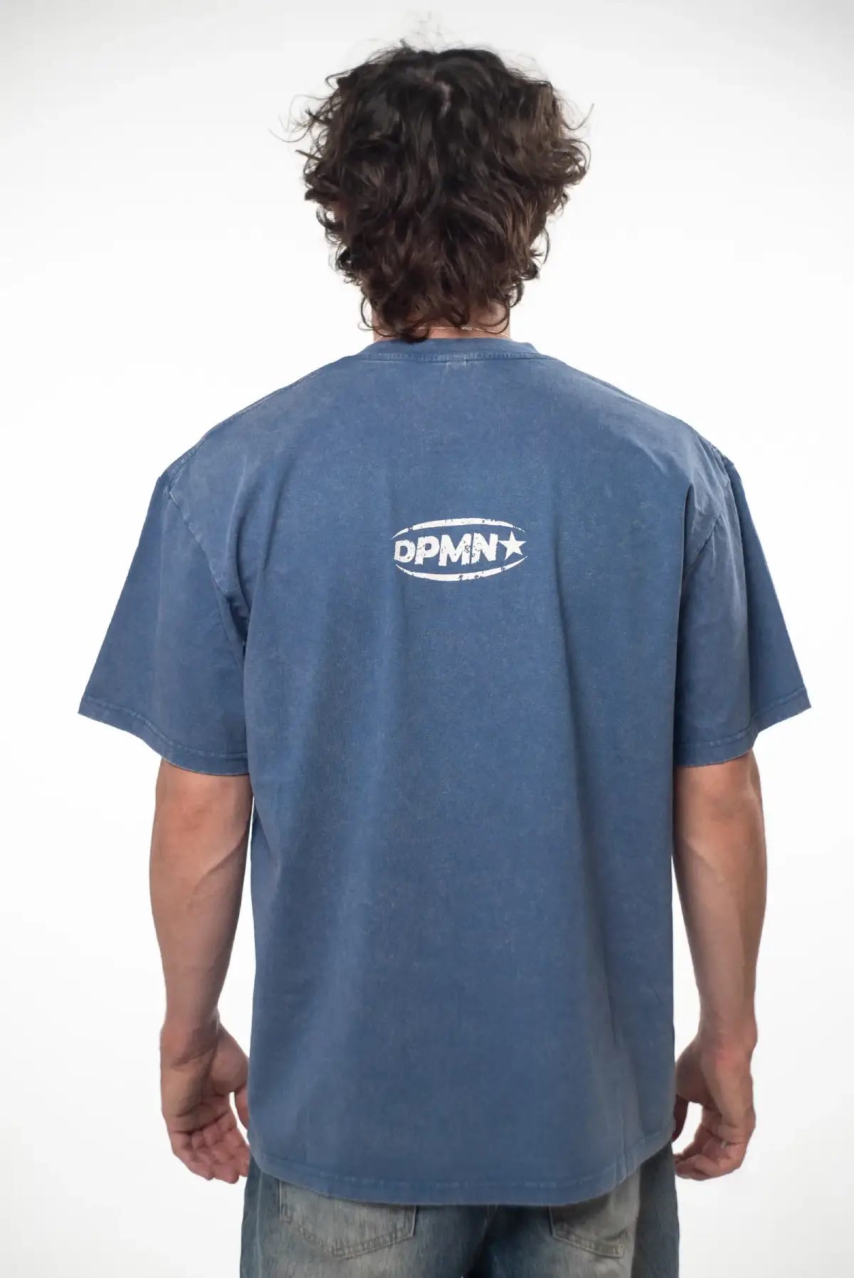 ICON DPMN Semi Oversized Tee — Washed Blue