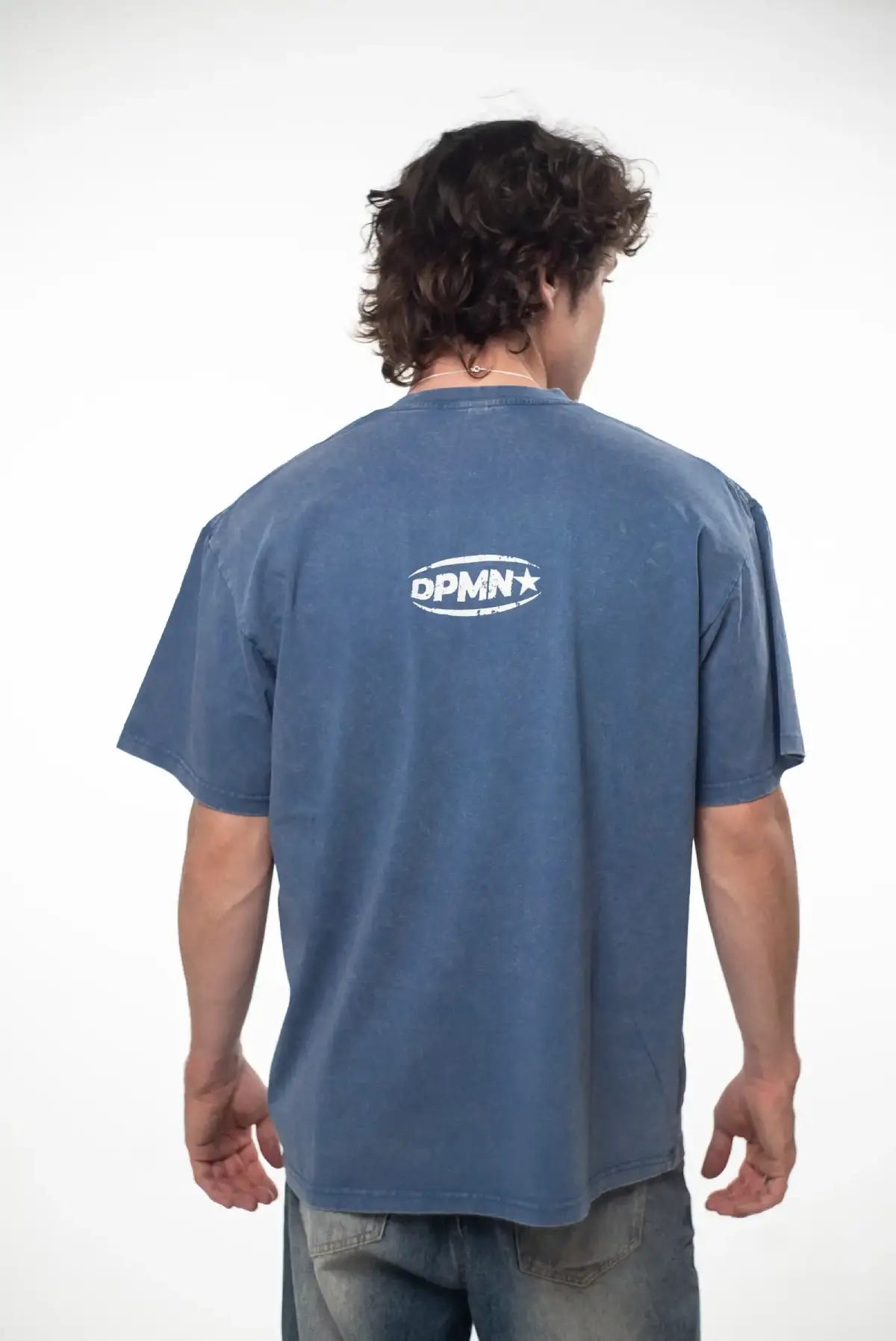ICON DPMN Semi Oversized Tee — Washed Blue