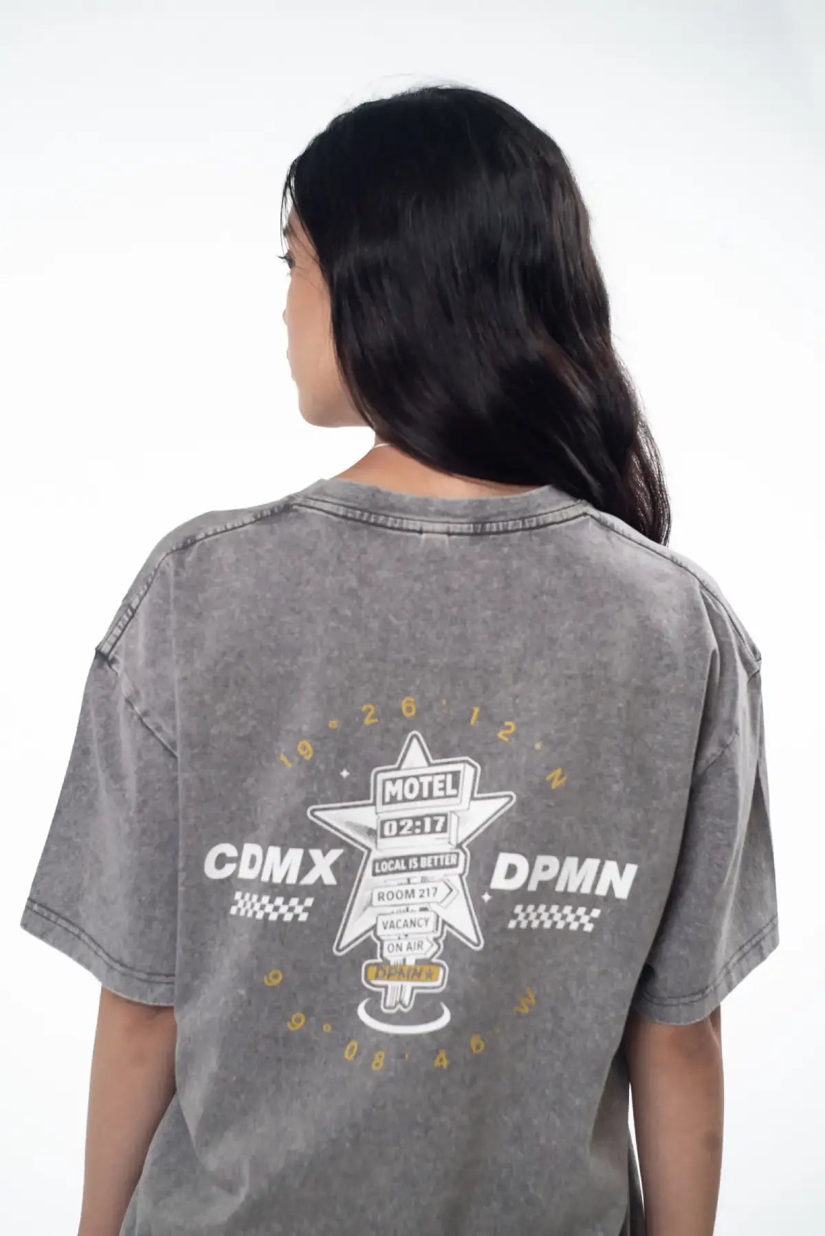 Motel Semi Oversized Tee — Washed Grey