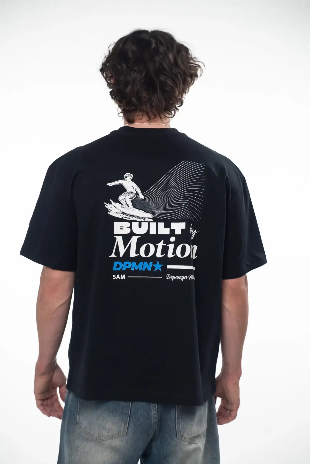 Motion Oversized Tee — All Black