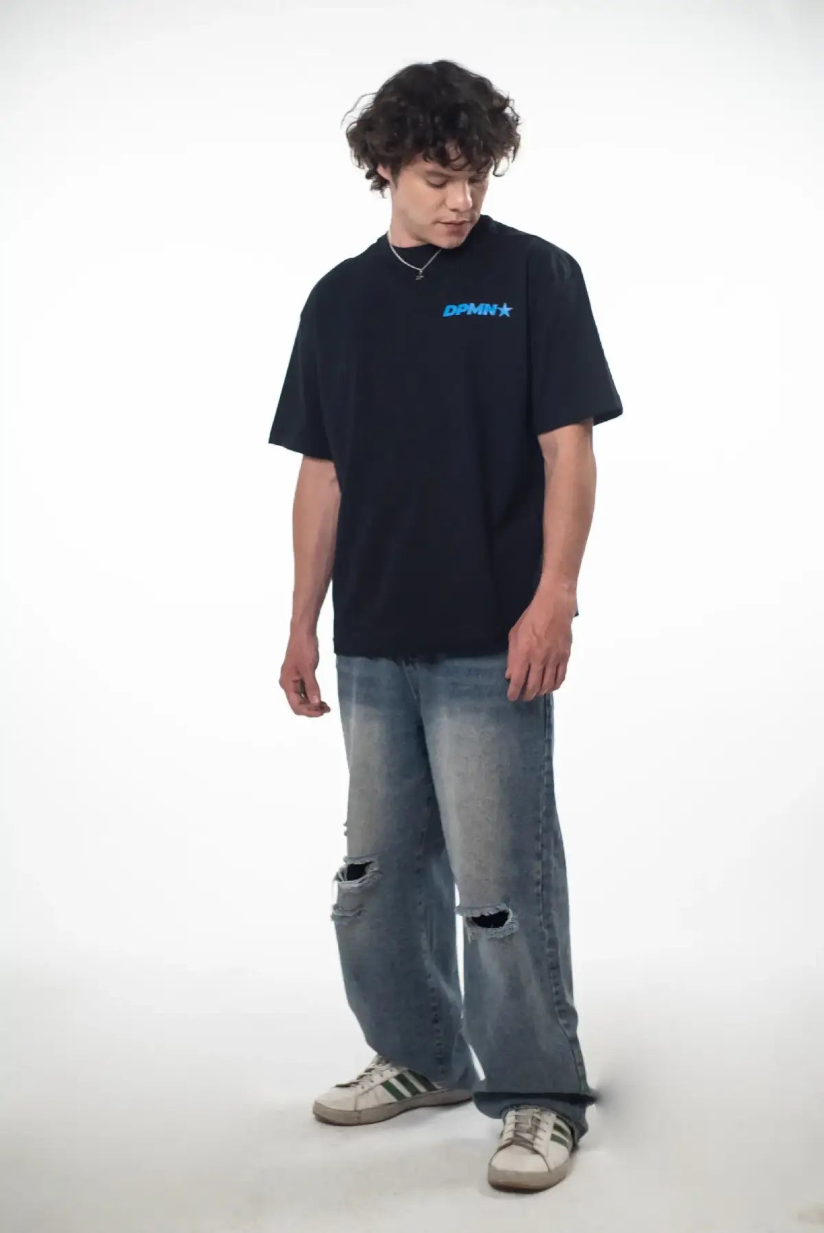 Motion Oversized Tee — All Black