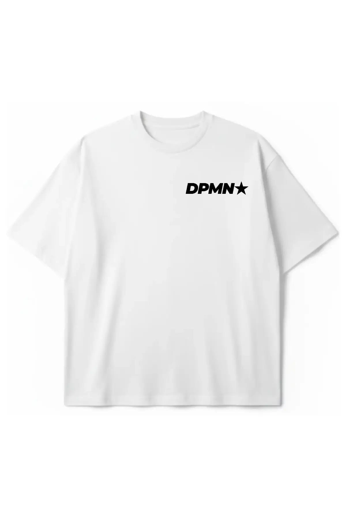 Motion Oversized Tee Off White, detalle del estampado