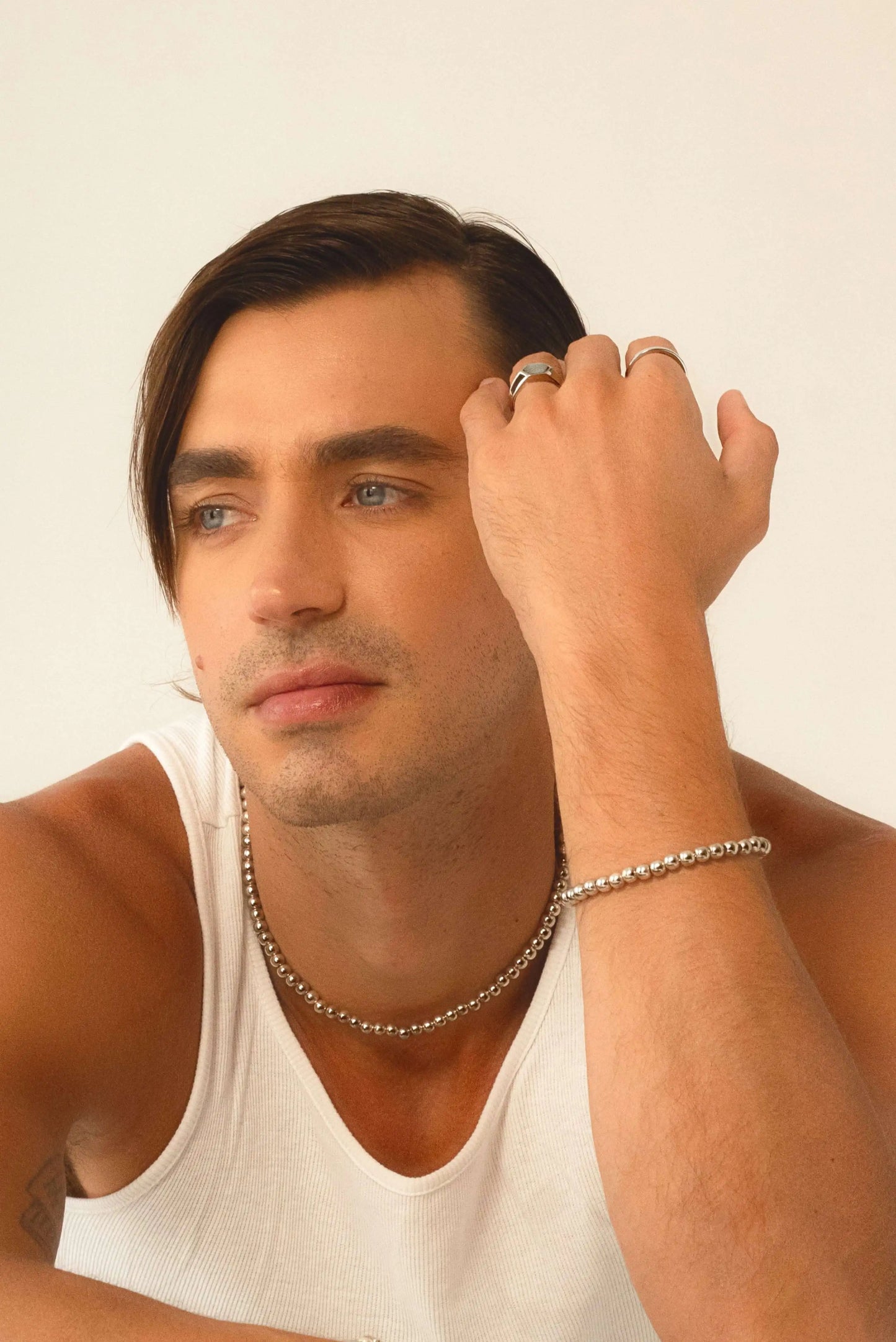 Pulsera unisex Sphere de esferas en plata esterlina con cierre tipo barra DOPAMYN