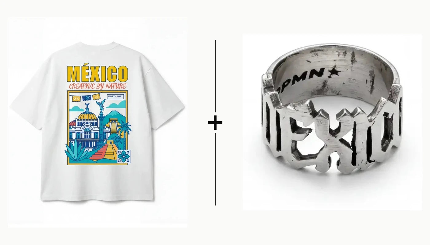 Bundle Anillo México y México Oversized Tee, lado a lado