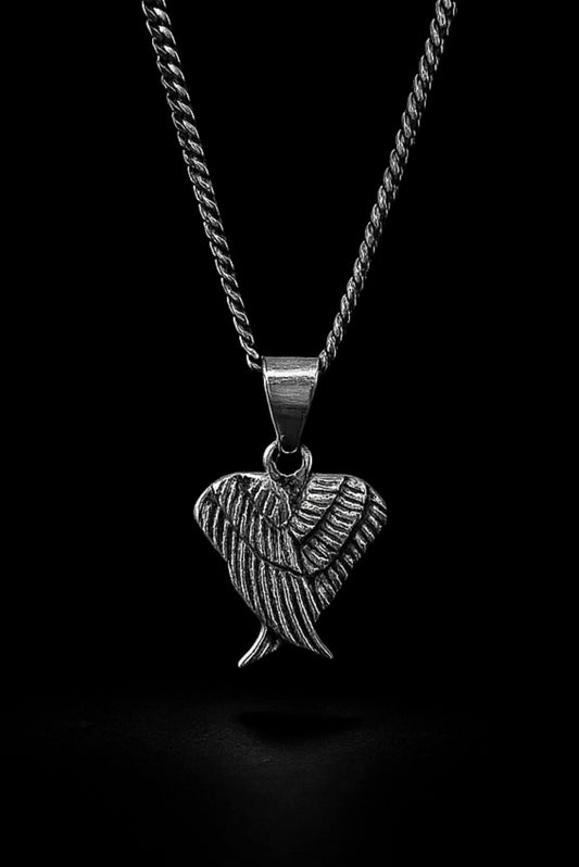 Collar unisex de alas en plata esterlina con diseño artesanal – DOPAMYN